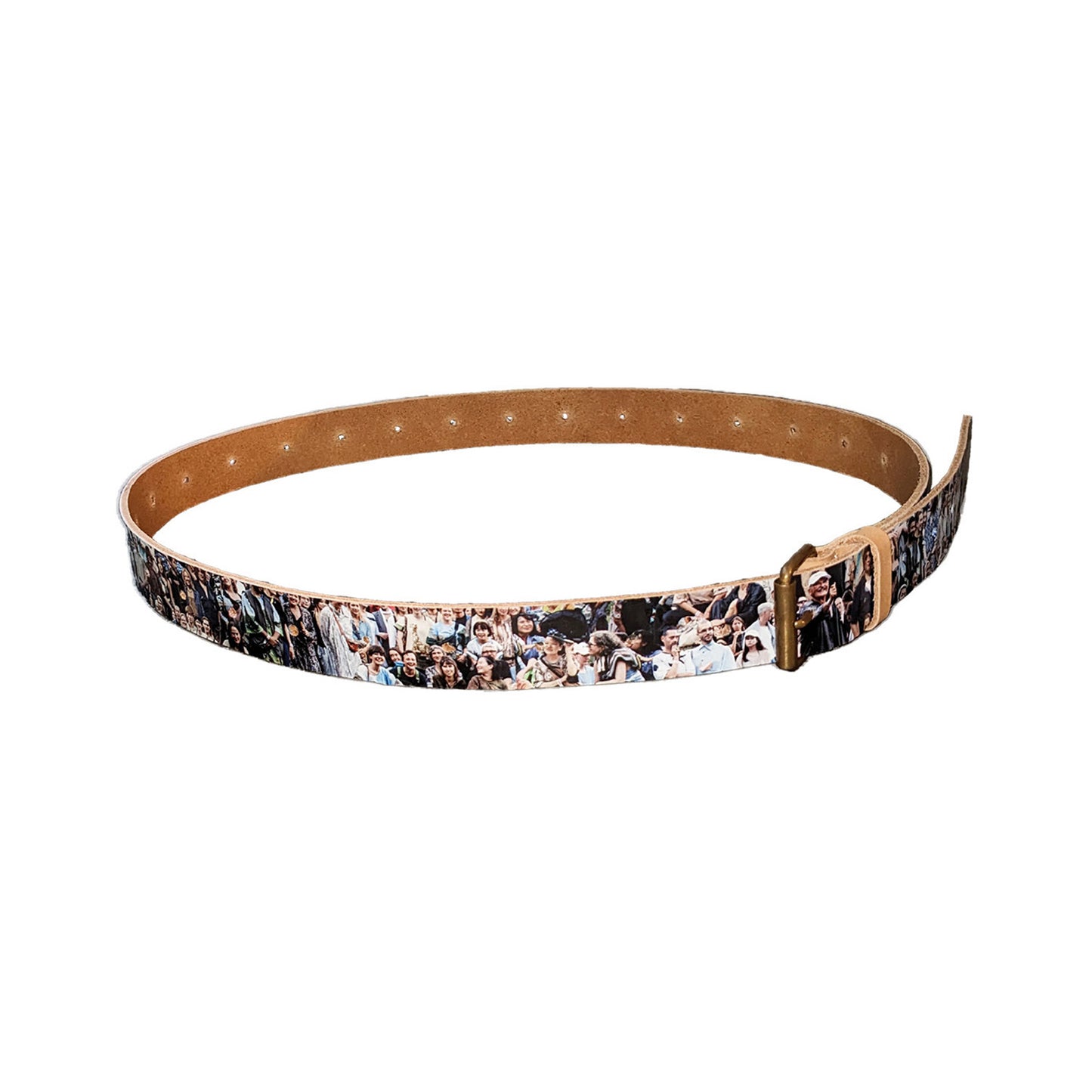 Nº18 Belt 30mm Small Faces Print Leather