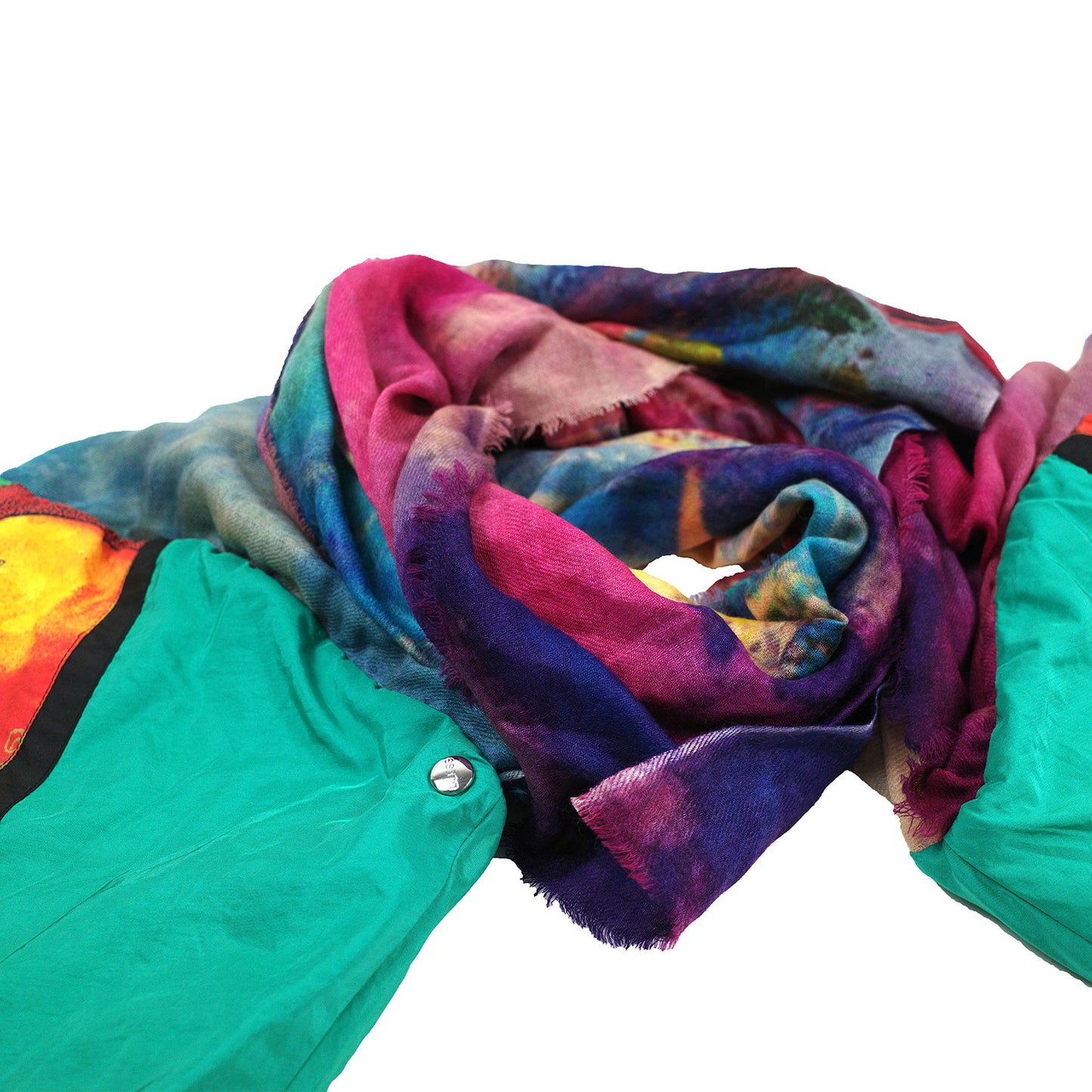 Nº75 Puffed Sleevesscarf Materialmix Vintage Pieces