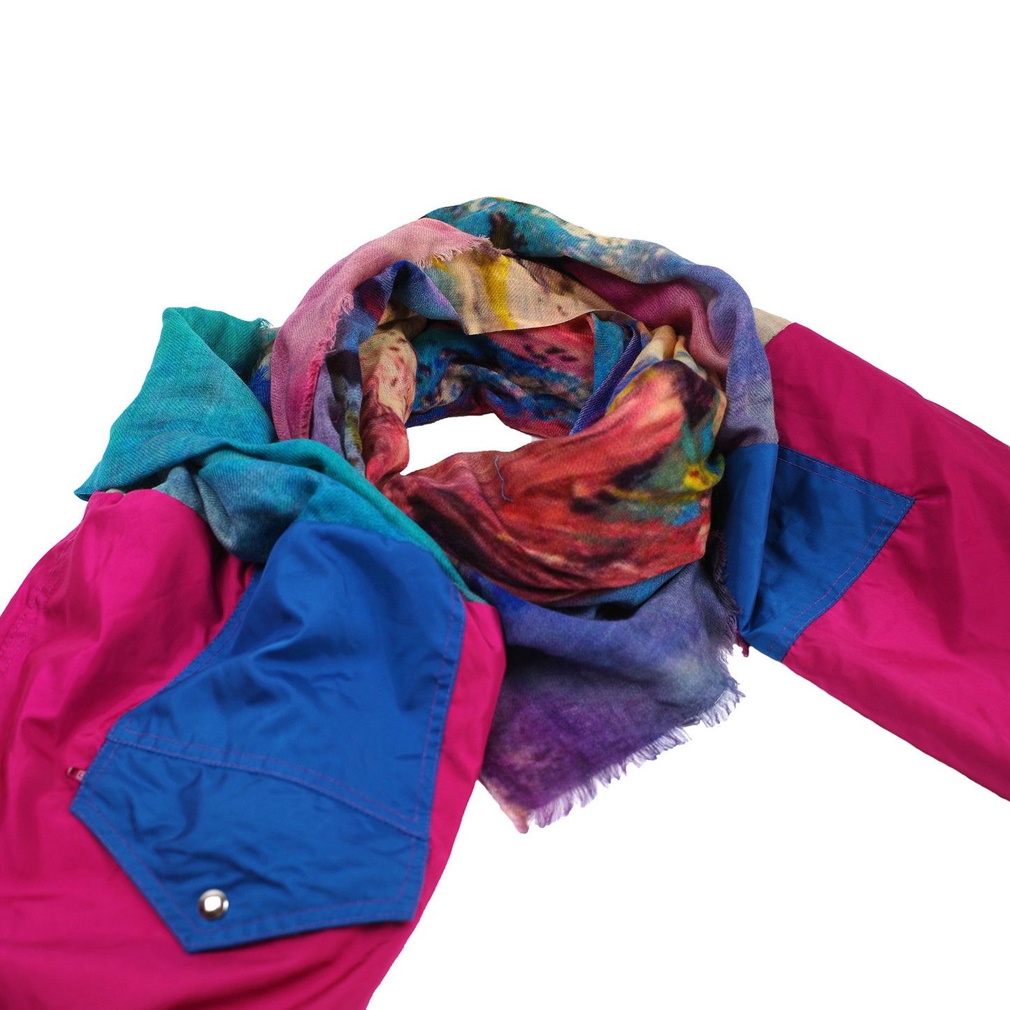 Nº75 Puffed Sleevesscarf Materialmix Vintage Pieces